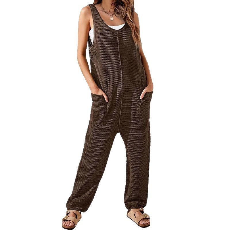 Dame afslappet jumpsuit med praktisk lomme-design Stilla