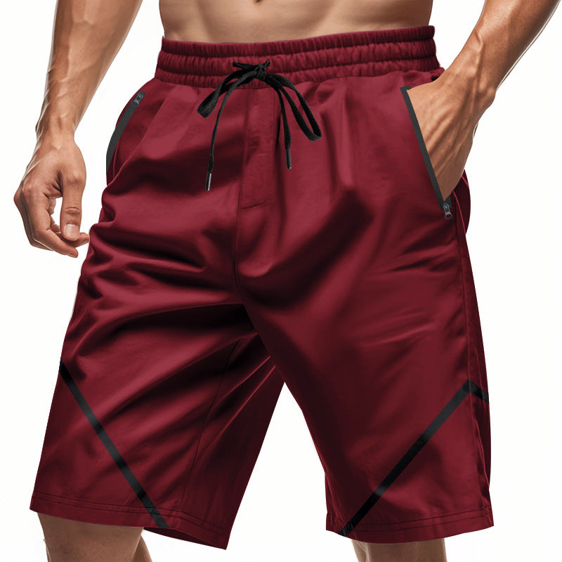 Herre sporty badeshorts med praktisk lynlås og elastisk talje Stilla