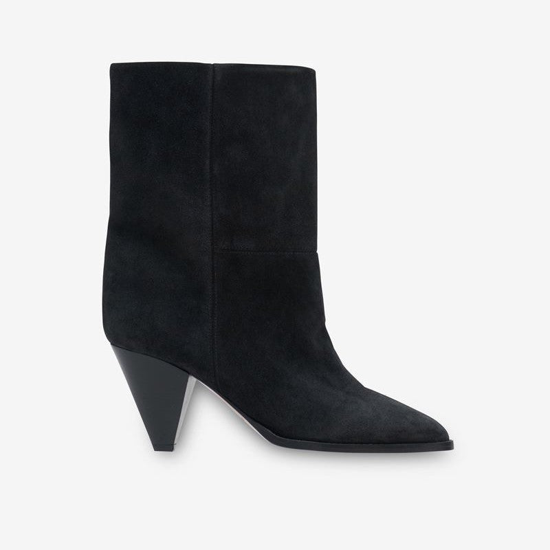 Femme High-Stiletto Denim Ankestävler med Sculpted Heel Stilla