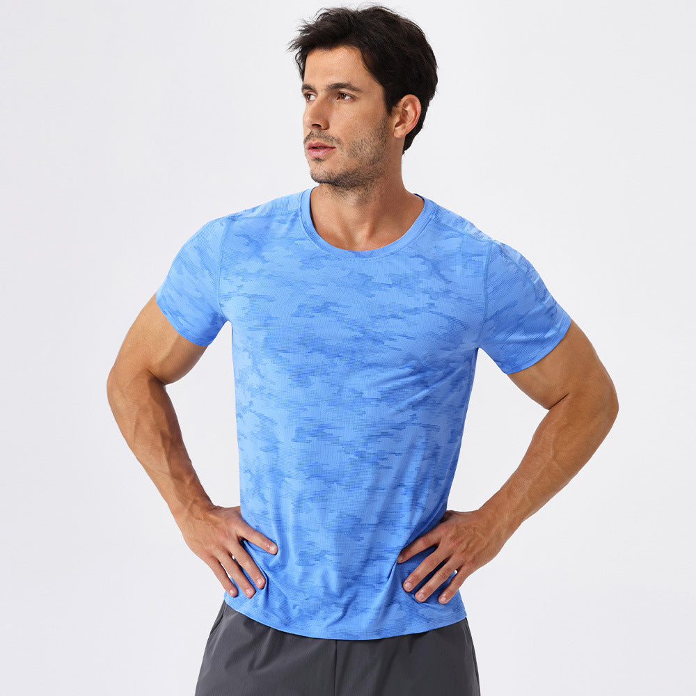 Herrer Sporty Kompressions-T-Shirt med innovativ åndbar teknologi Stilla