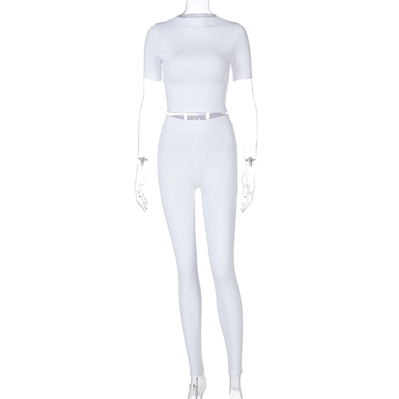 Dame Sporty Sæt med tætsiddende overdel og lange leggings Stilla