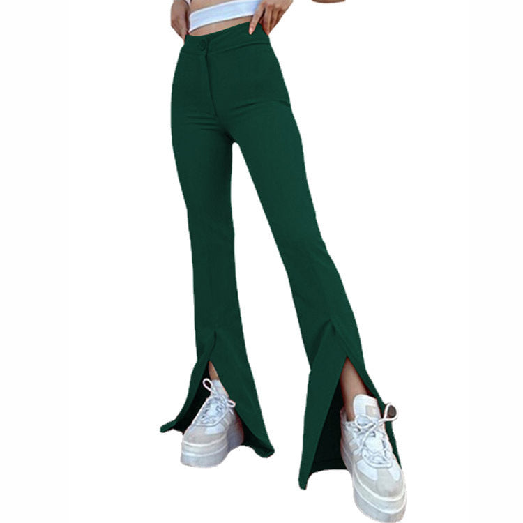 Dame Flared Leggings med sidelids Stilla