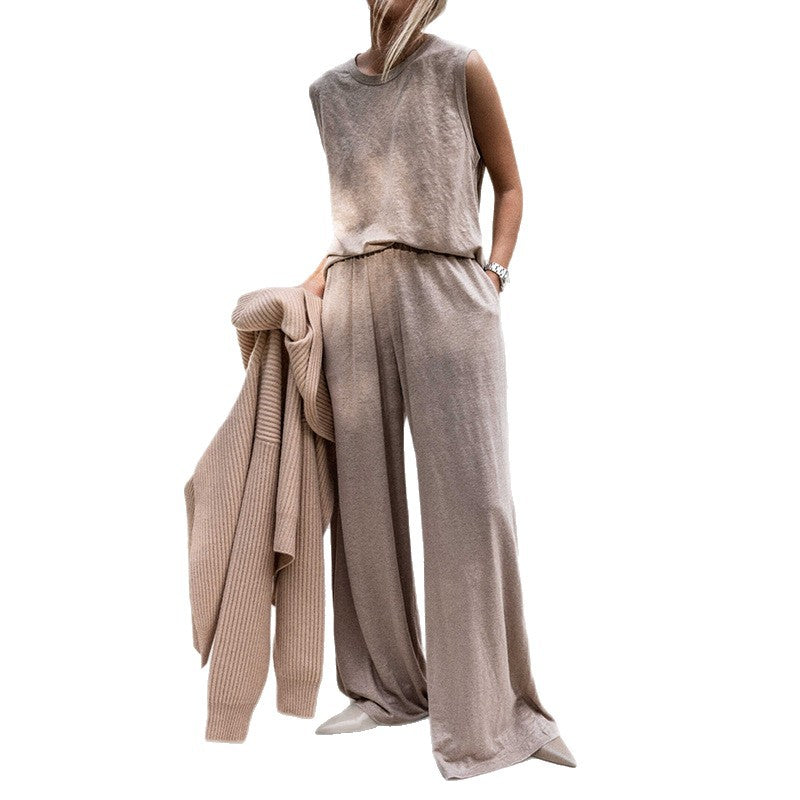 Dame Elegant fritids-sæt med løs pasform og ærmeløs top Stilla