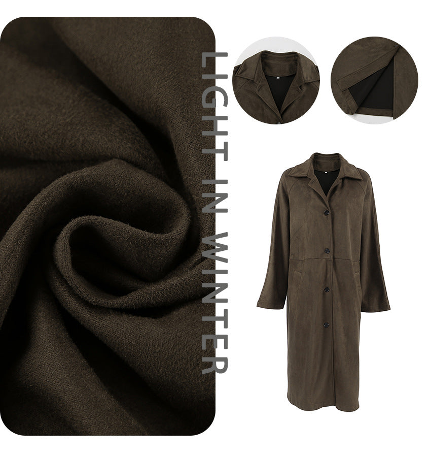 Dame længere trenchcoat med struktureret satin-følelse og elegant snit Stilla