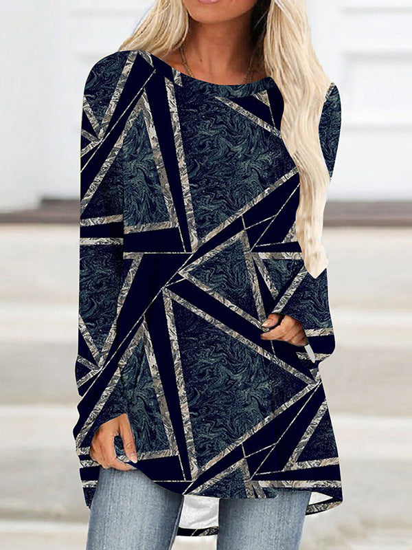 Stilla | Hot Selling Print Raglan Langærmet Sweatshirt