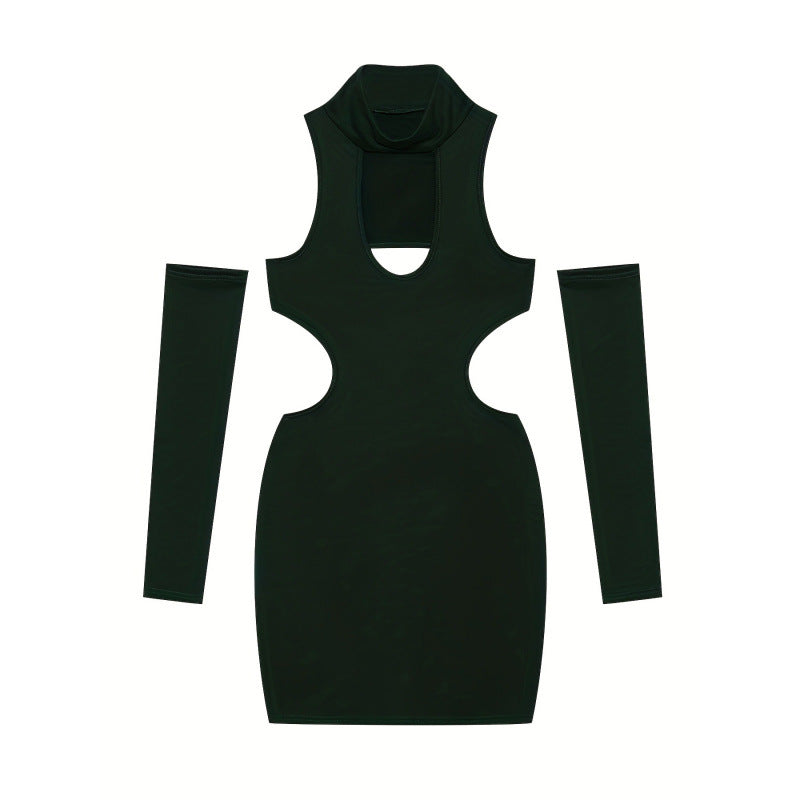 Dame Cut-Out Bodycon Kjole med lange ærmer Stilla