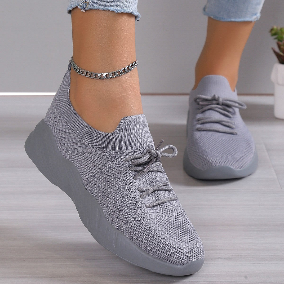 Dame åndbare Slip-On sportssko med fleksibelt overmateriale Stilla