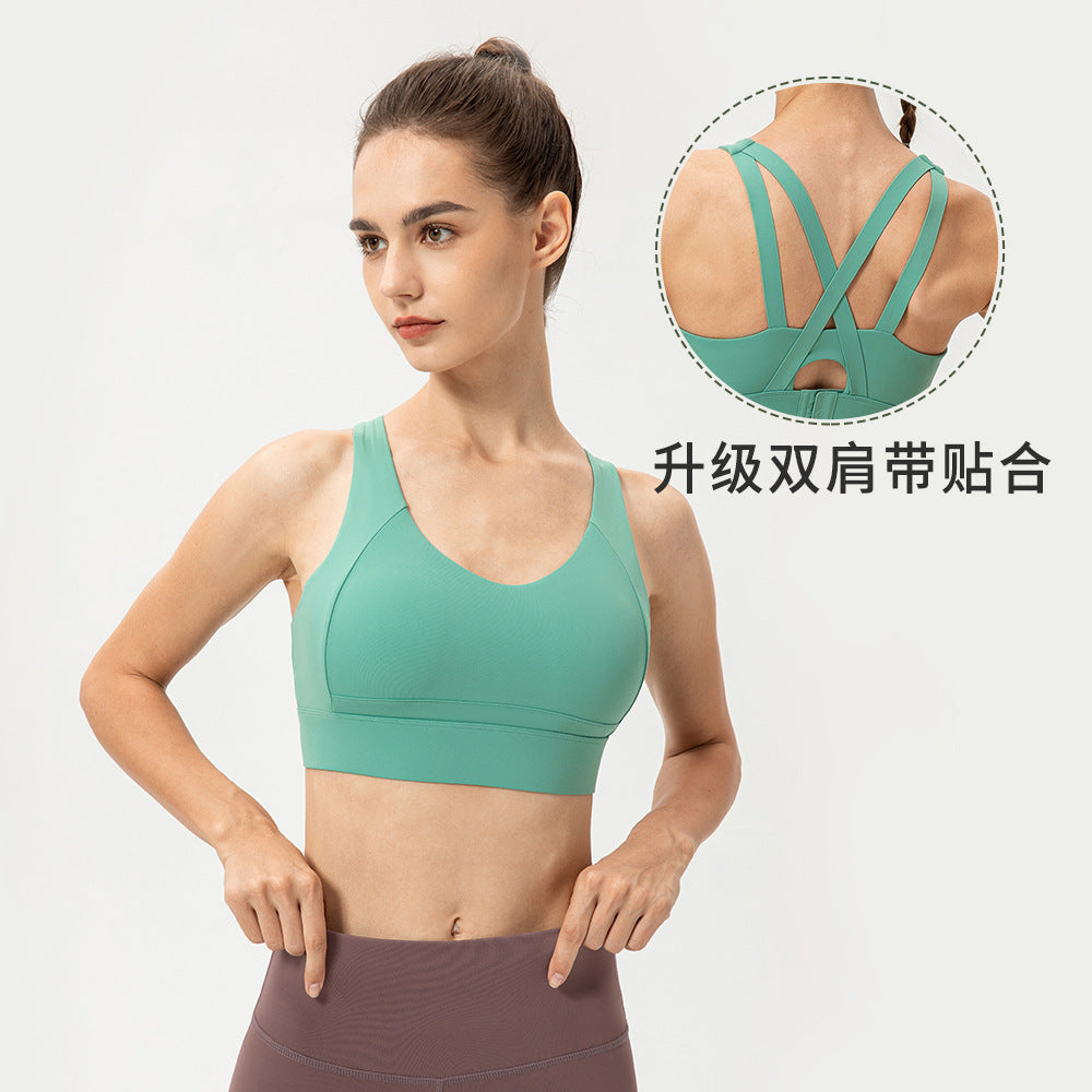 Stilla | Strength Integreret Kop Yoga Bh Fast Sportsvest Med Spænde Til Løb Og Fitness