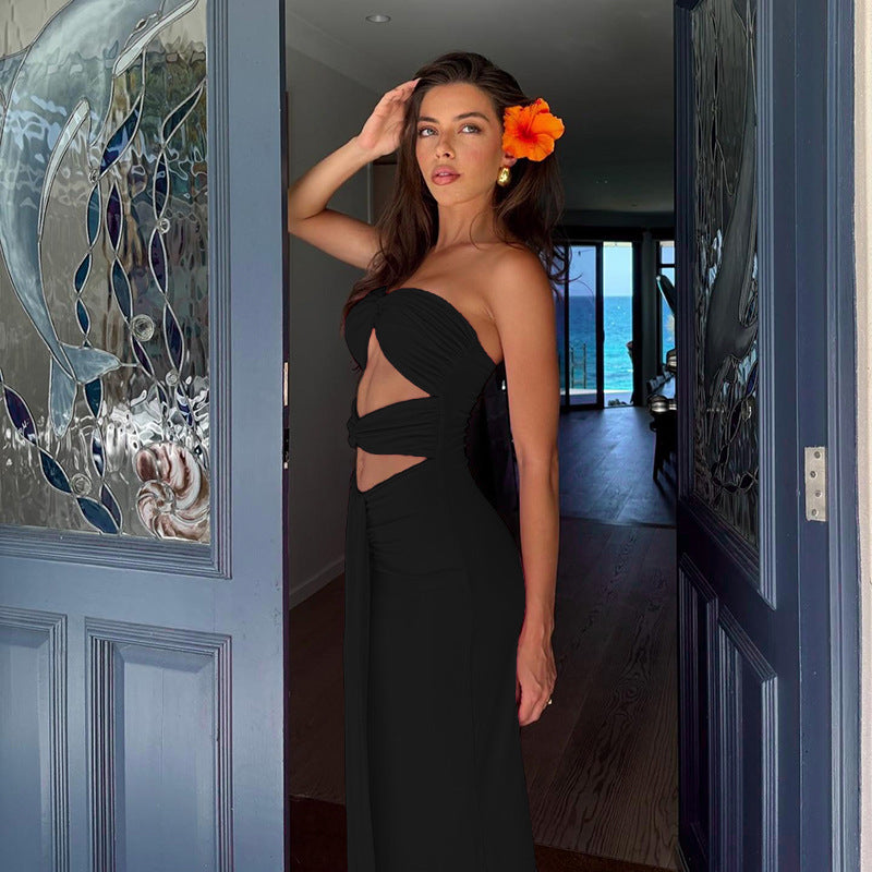 Dame Cut-Out Knude Maxi Kjole Stilla