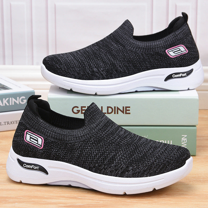 Dame Komfortable Slip-On Sneakers med stødabsorberende sål og elastisk overdel Stilla