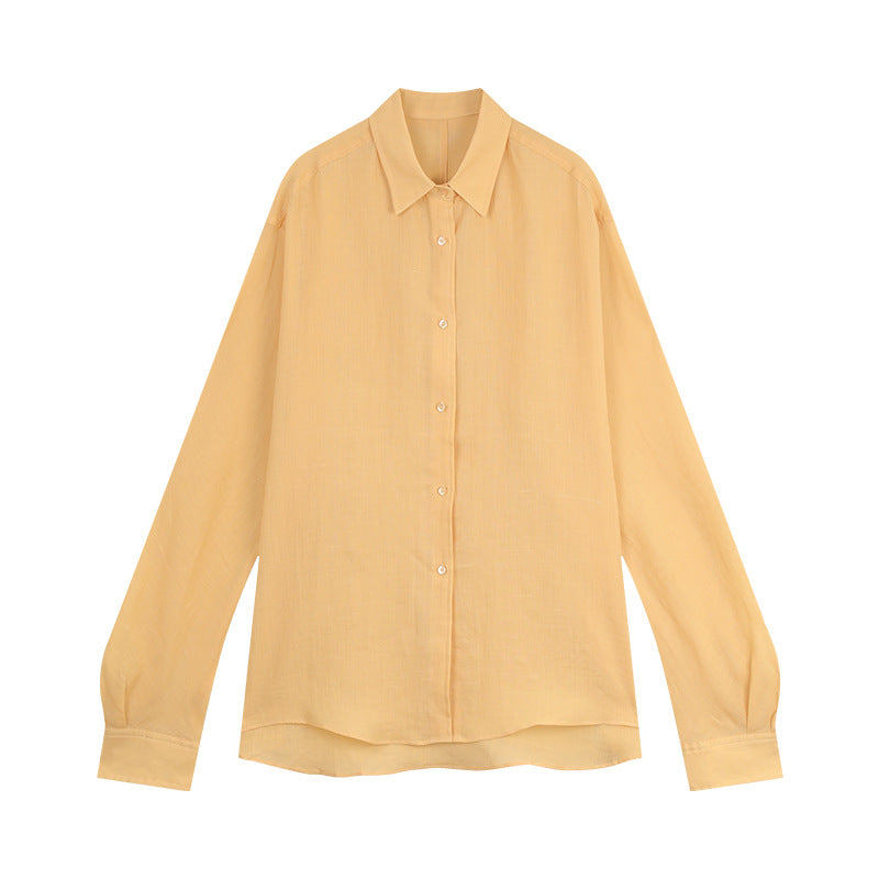 Dame afslappet skjorte med åndbar struktur og moderne snit Stilla