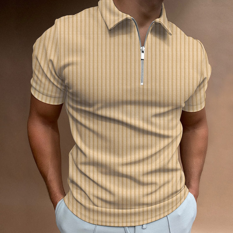 Herrer polo shirt med moderne lynlås og åndbare egenskaber Stilla