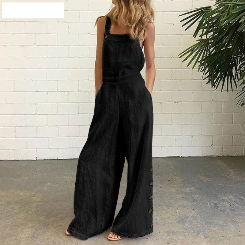 Femme Stilfuld Vidbenet Overalls-Jumpsuit Stilla