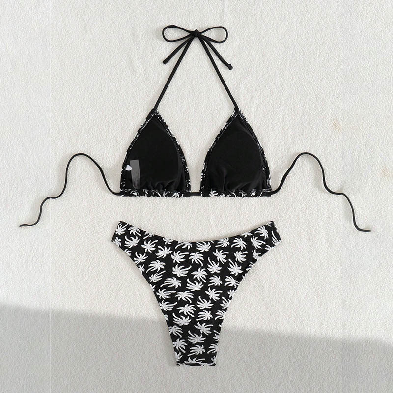 Dame Toppe Tropisk Tryk Bikini Sæt Stilla