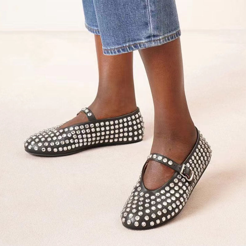 Femme Elegant Udsmykket Mary Jane Ballerinas Stilla