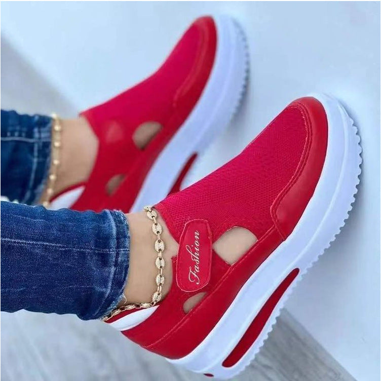 Dame Slip-On Sneakers med åndbart mesh og trendy design Stilla
