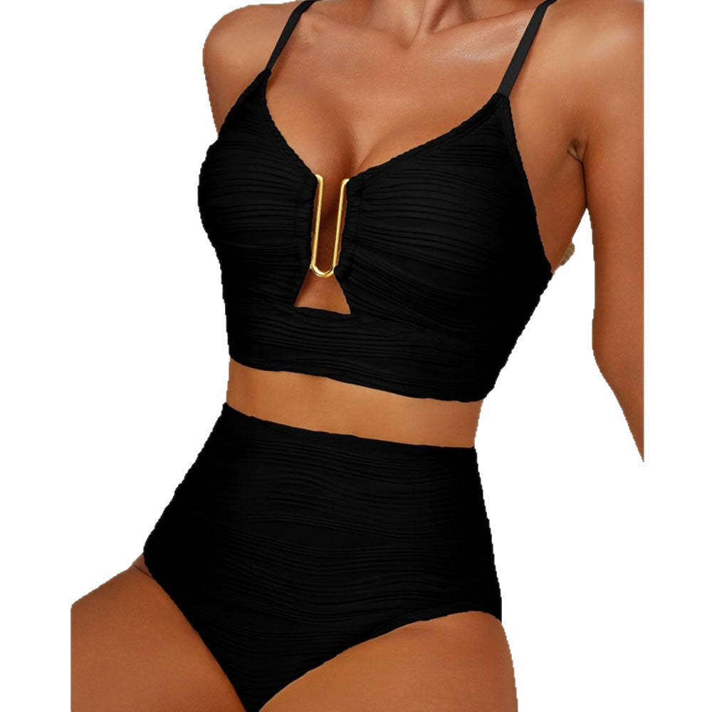 Dame Højskåret Bikini med raffineret Cut-Out-detalje Stilla