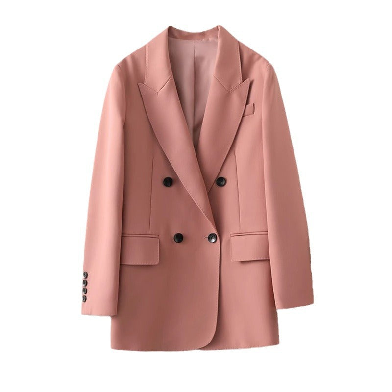 Dame elegant dobbeltknap-blazer med moderne accenter og praktiske lommer Stilla