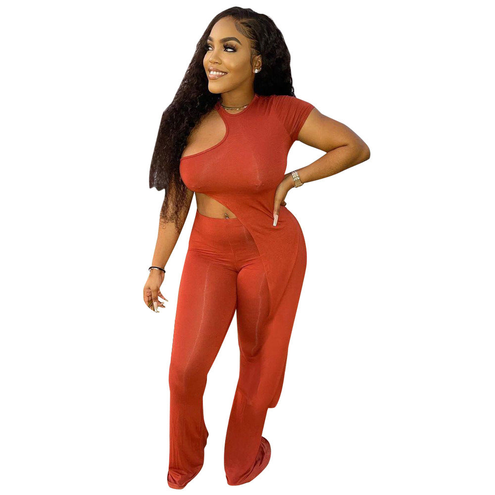 Dame Elegant Cut-Out Jumpsuit med flydende snit Stilla