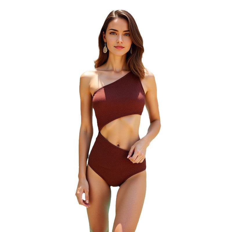 Dame Cut-Out Rib-Onepiece med en skulderstrop Stilla