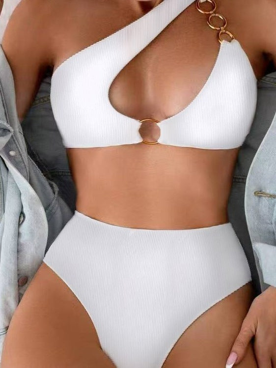 Dame En-sidet Bikini med højtskåret talje og innovativt design Stilla