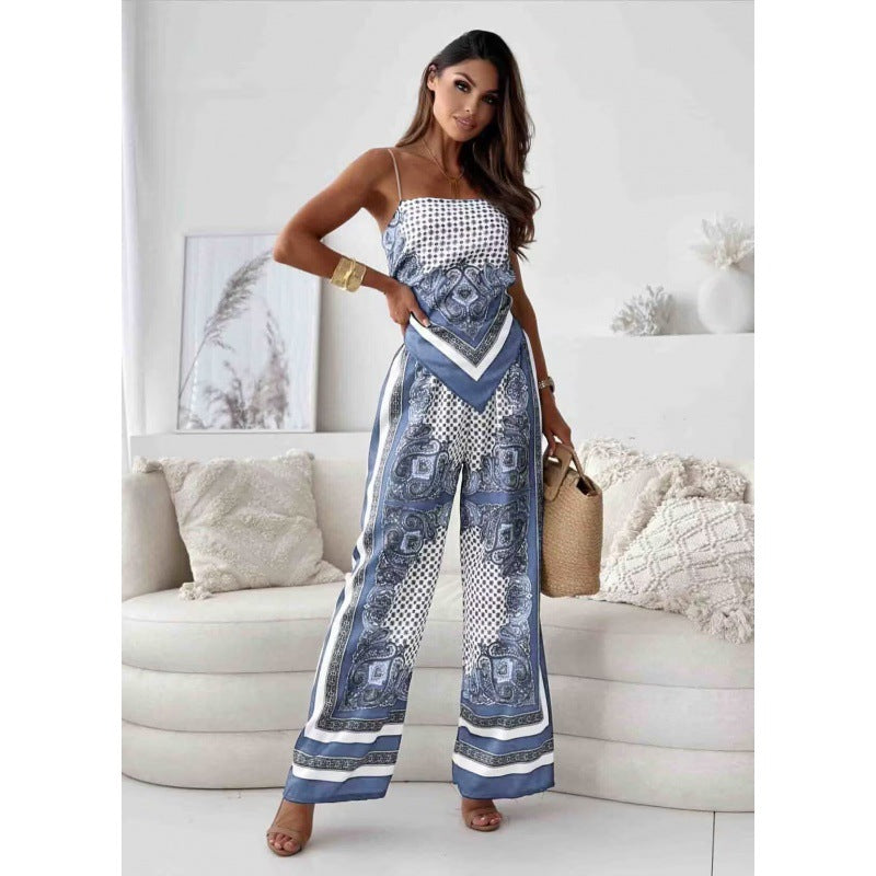 Dame Bohemian stil Bredbens Jumpsuit Stilla