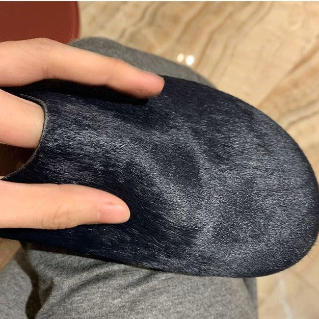 Dame hjemmesko af blødt nubuck med ergonomisk fodseng og stilfuldt design Stilla