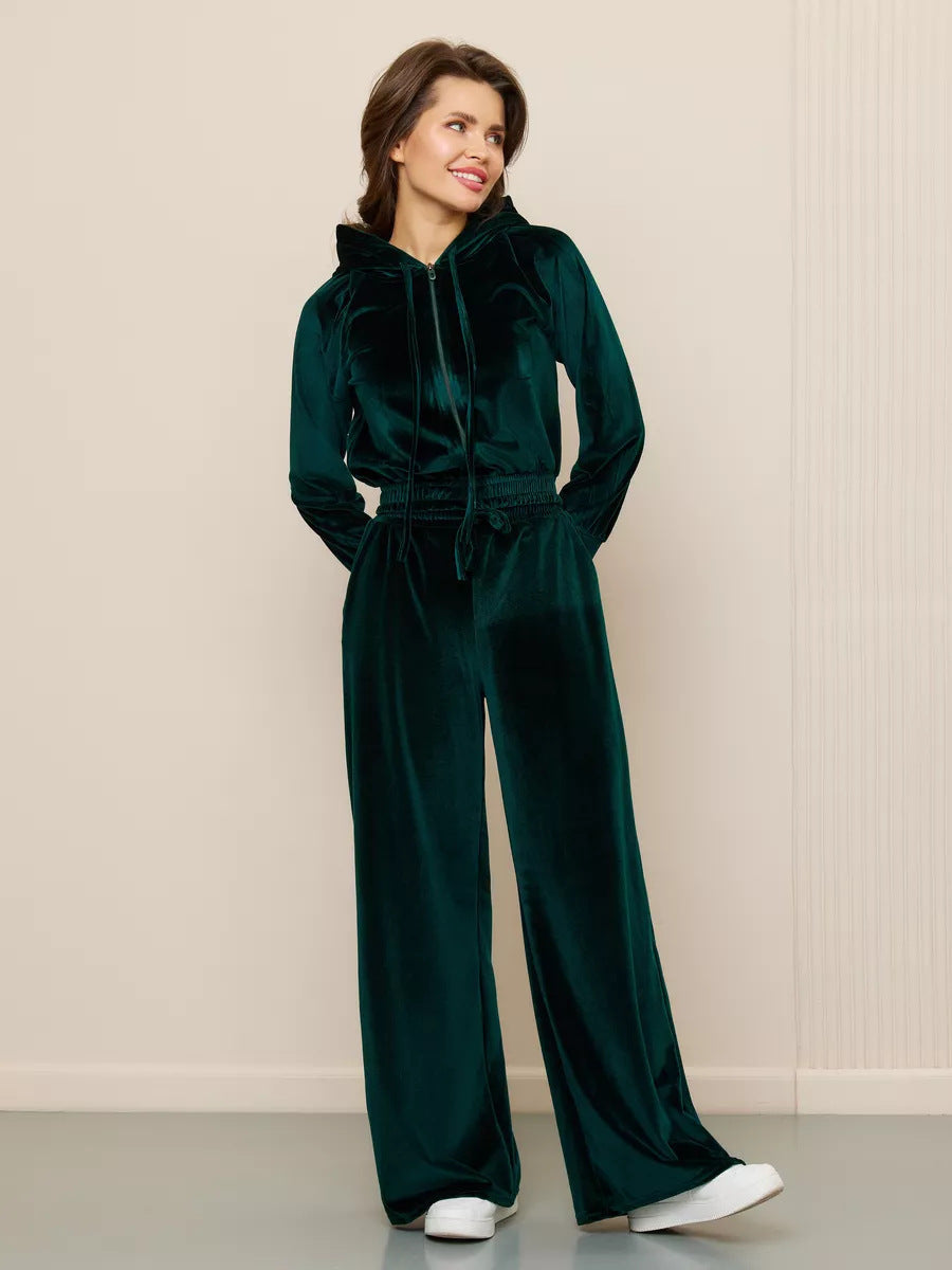 Stilla | Cozy Silver Fox Velvet Hoodie Snor Bukser Sæt