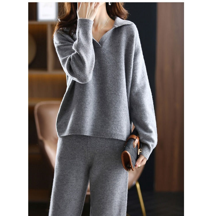Femme Cozy Knit Loungewear Sæt Stilla