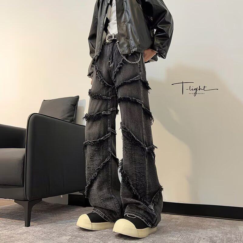 Herrer Distressed Bred Ben Cargo Jeans Stilla