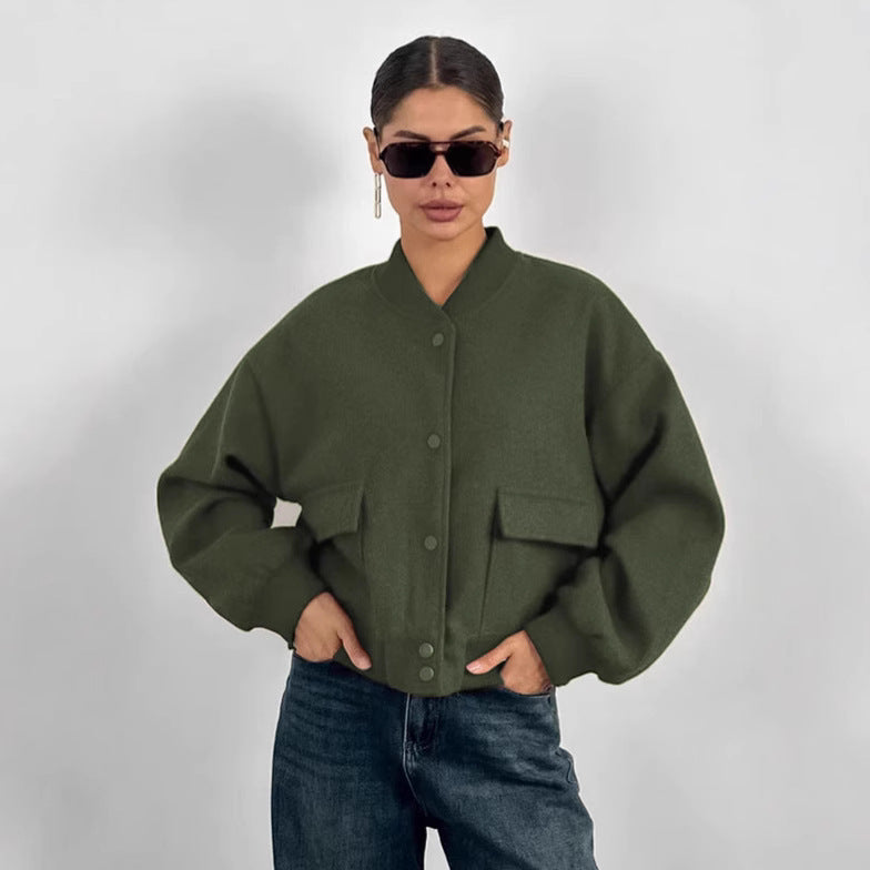 Dame afslappet oversized jakke med praktiske lommer og moderne design Stilla