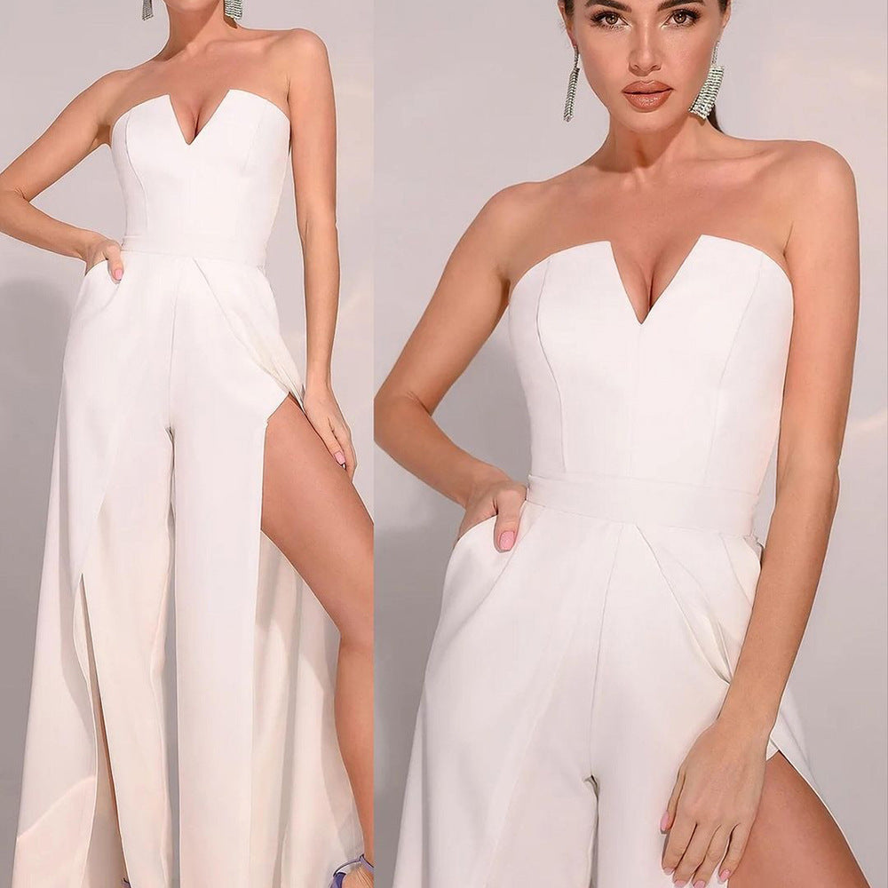 Stilla | Casual Bukser Split Slim Fit Jumpsuit