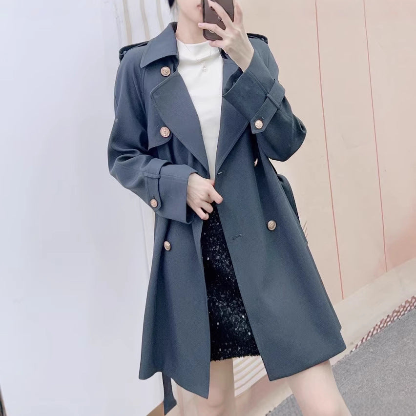 Dame elegant trenchcoat med praktiske lommer og stilfuldt bælte Stilla