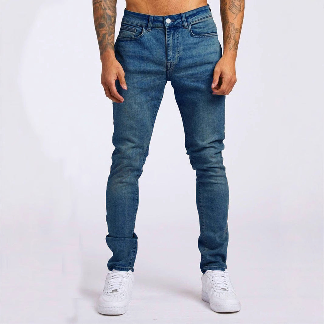 Herre Slim Fit Jeans med høj elasticitet og moderne design Stilla