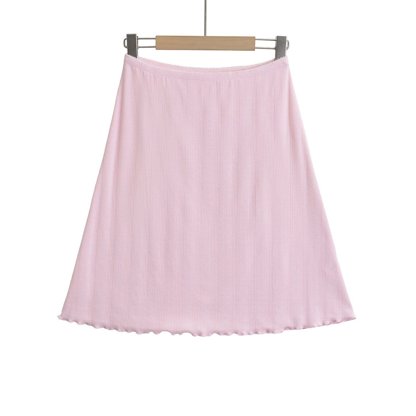 Dame A-linje nederdel med elastisk taljebånd og skovagtig snitføring Stilla