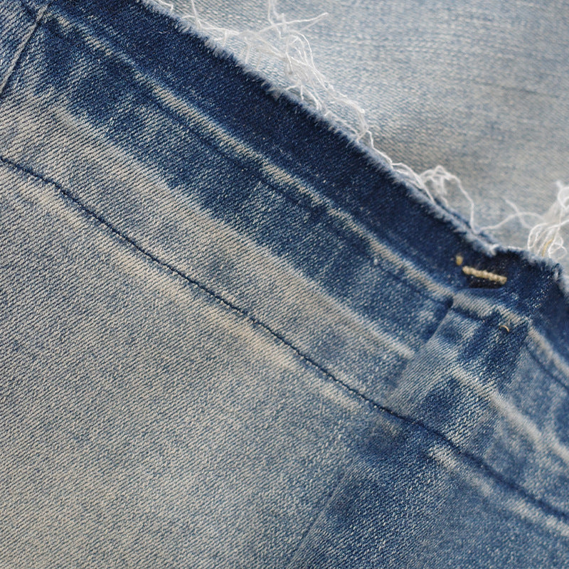 Dame Bootcut Jeans med frynset afslutning Stilla