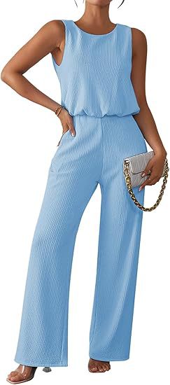Dame jumpsuit i trendy ribstrikdesign Stilla