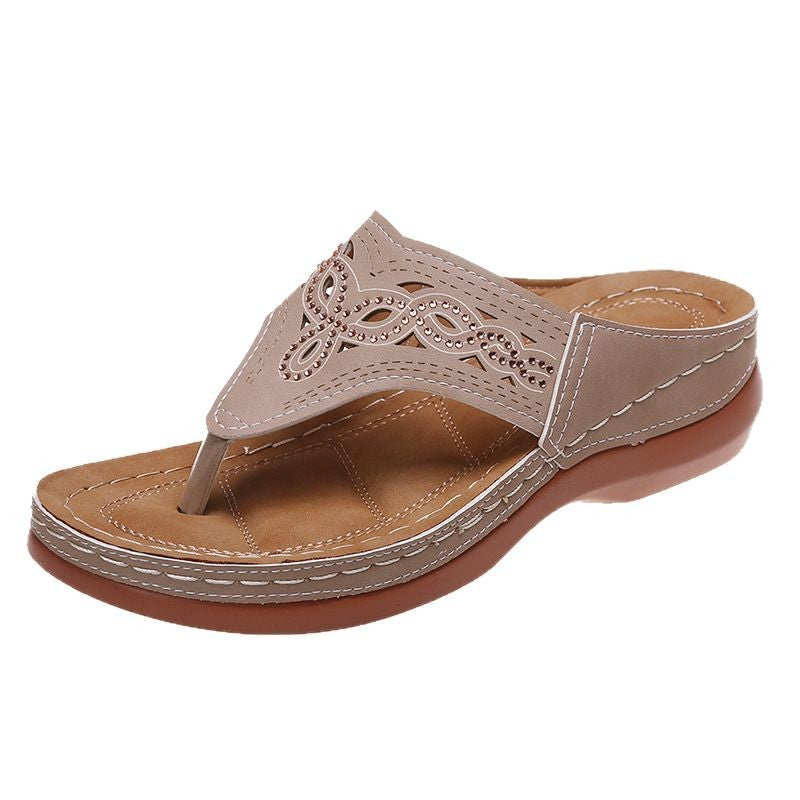 Dames flip-flop sandaler med elegant snøredetalje og komfortabel fodbundsdesign Stilla