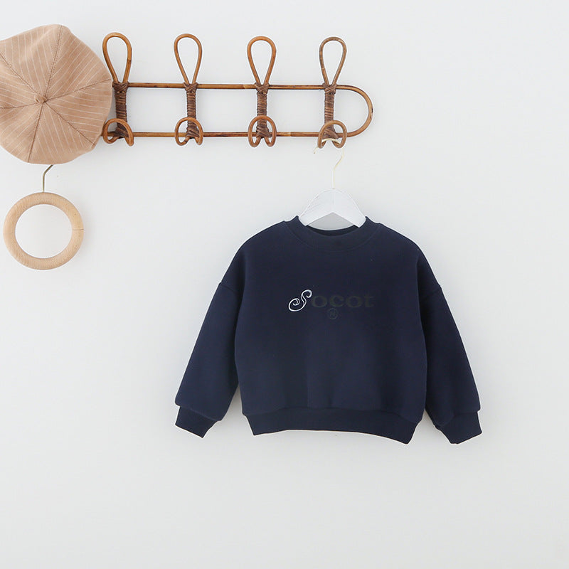 Børne grafik pullover sweatshirt med lommer design Stilla