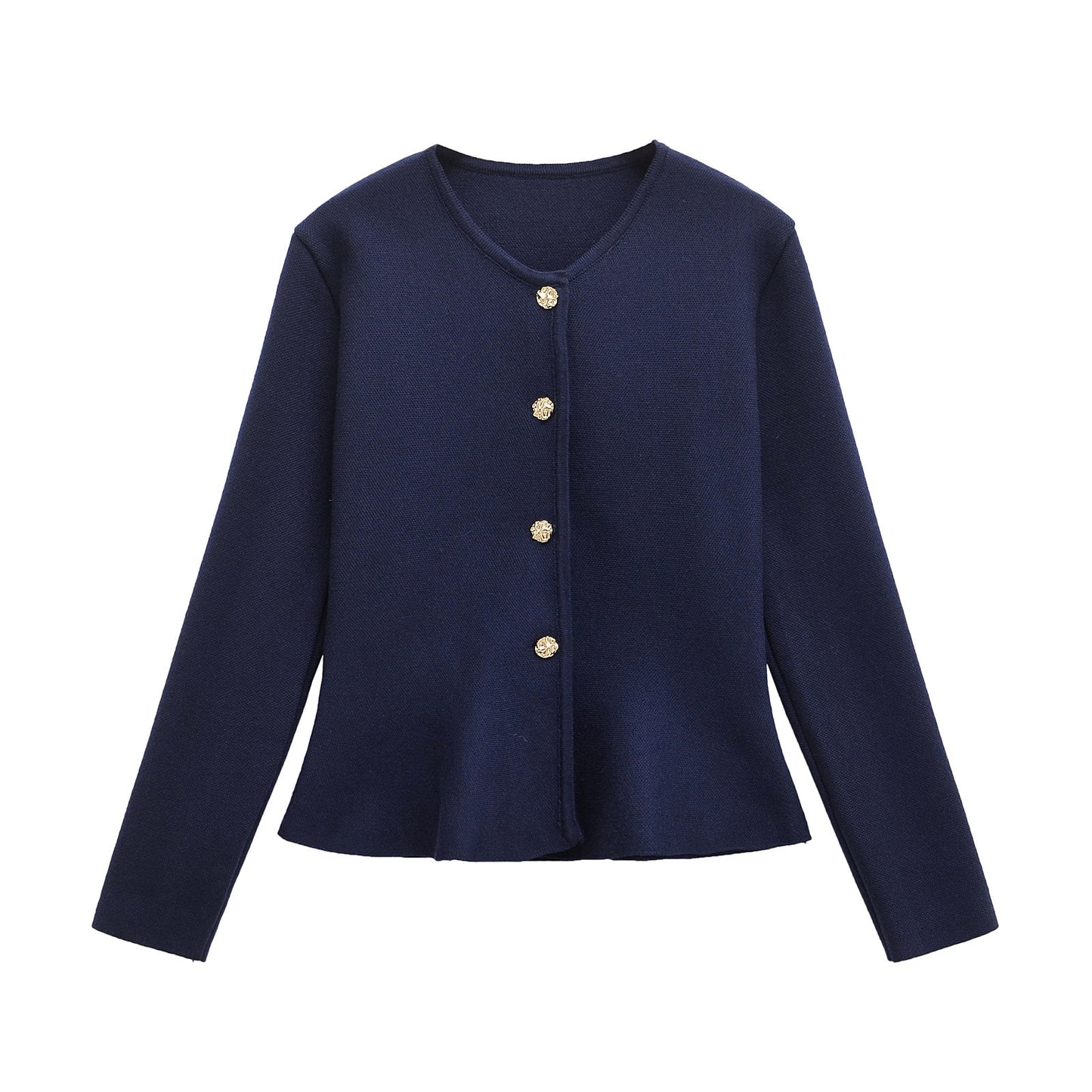 Femme figursyet Cardigan med dekorative knapdetaljer Stilla