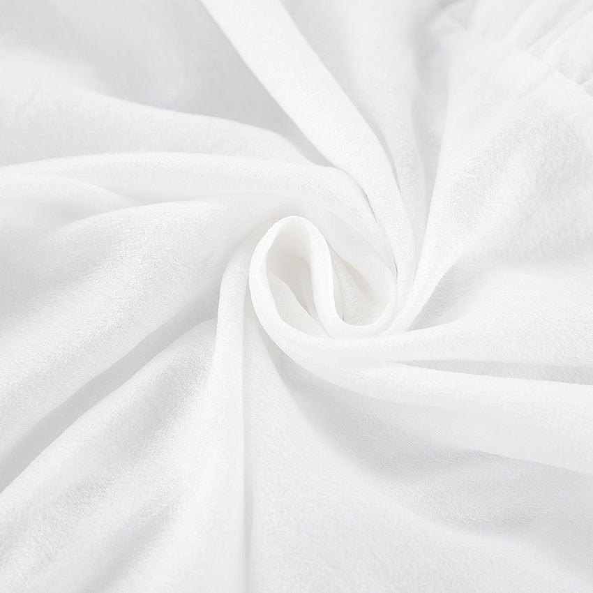 Dame ruches blouse med lange ærmer og elastisk kant Stilla