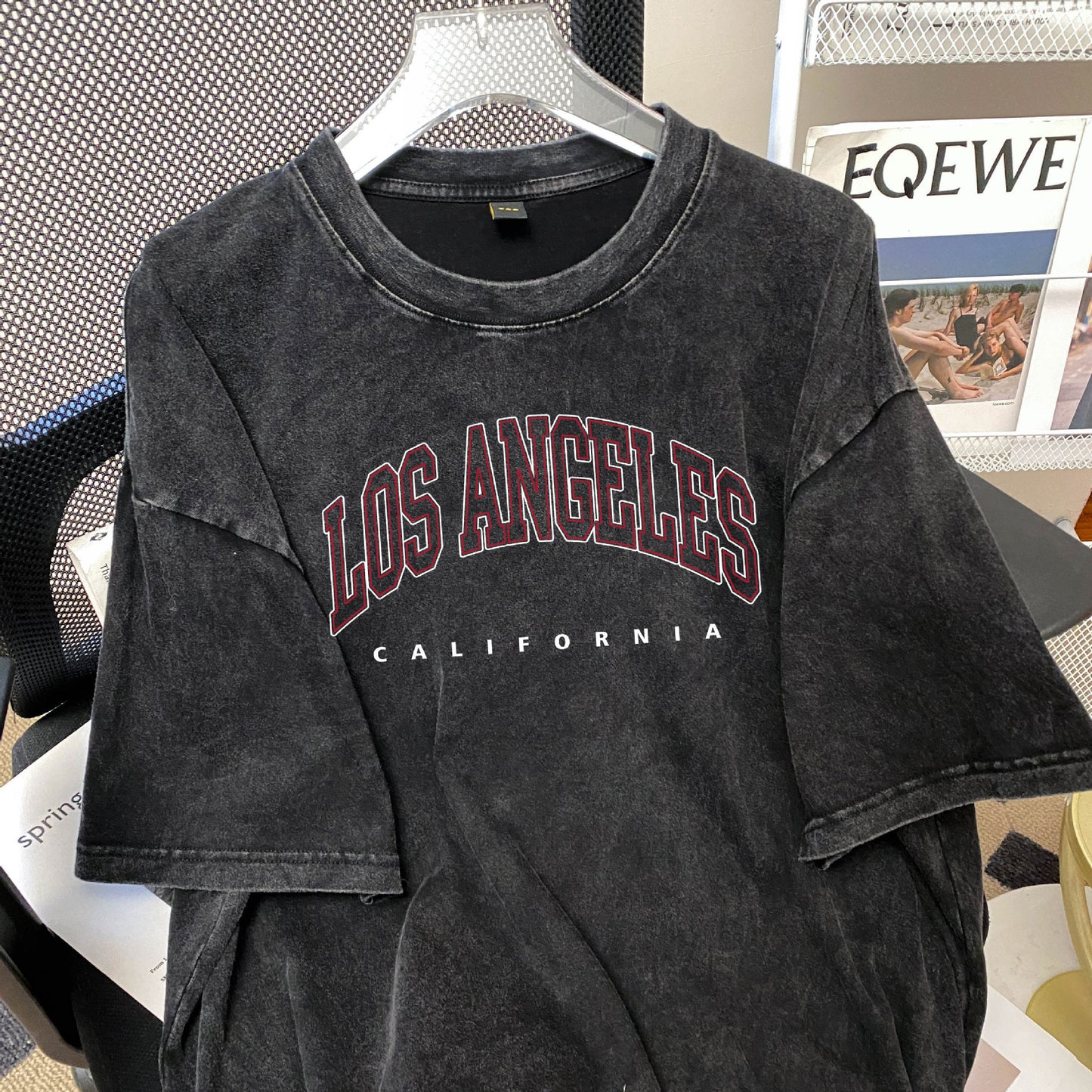 Dame Oversized T-shirt med Los Angeles tryk Stilla