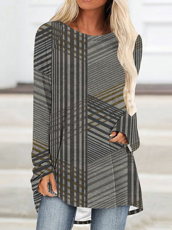 Stilla | Hot Selling Print Raglan Langærmet Sweatshirt