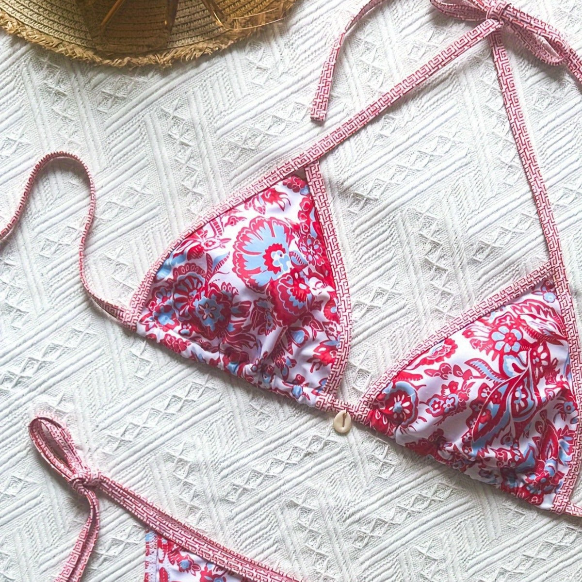 Dame Blomsterprint Trekant-Bikini-Sæt Stilla