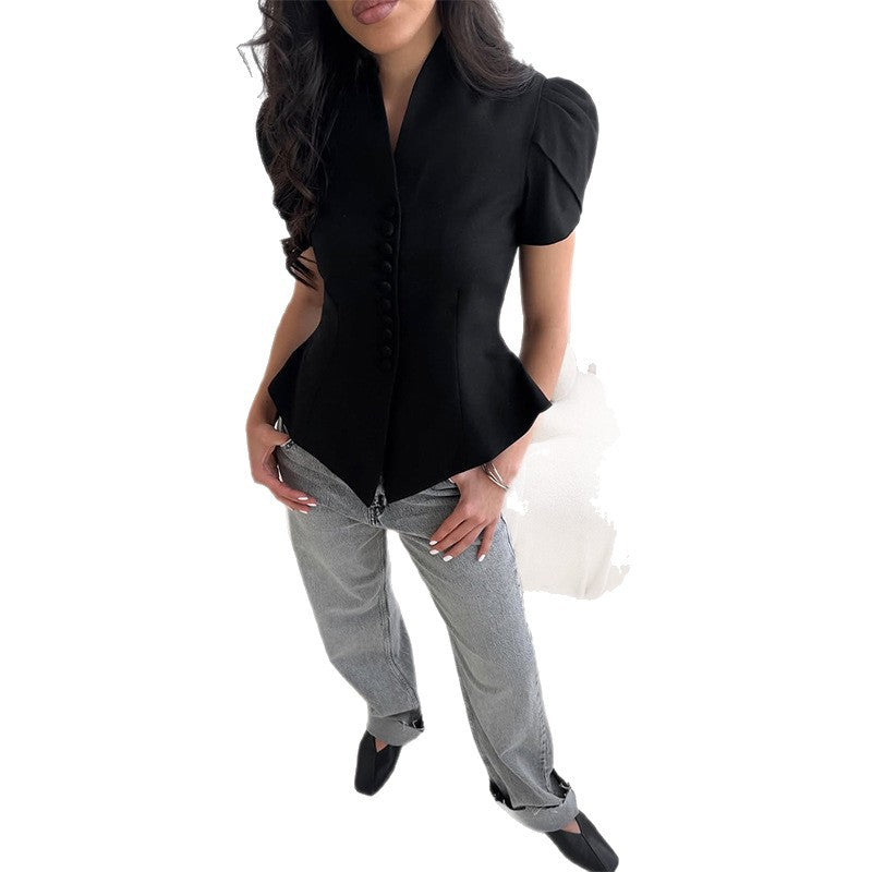 Dame elegant Blazer-vest Stilla