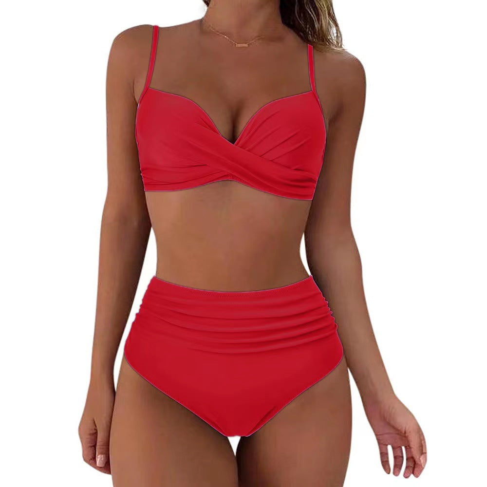 Frau Højtaljede vredne bikini-sæt Stilla