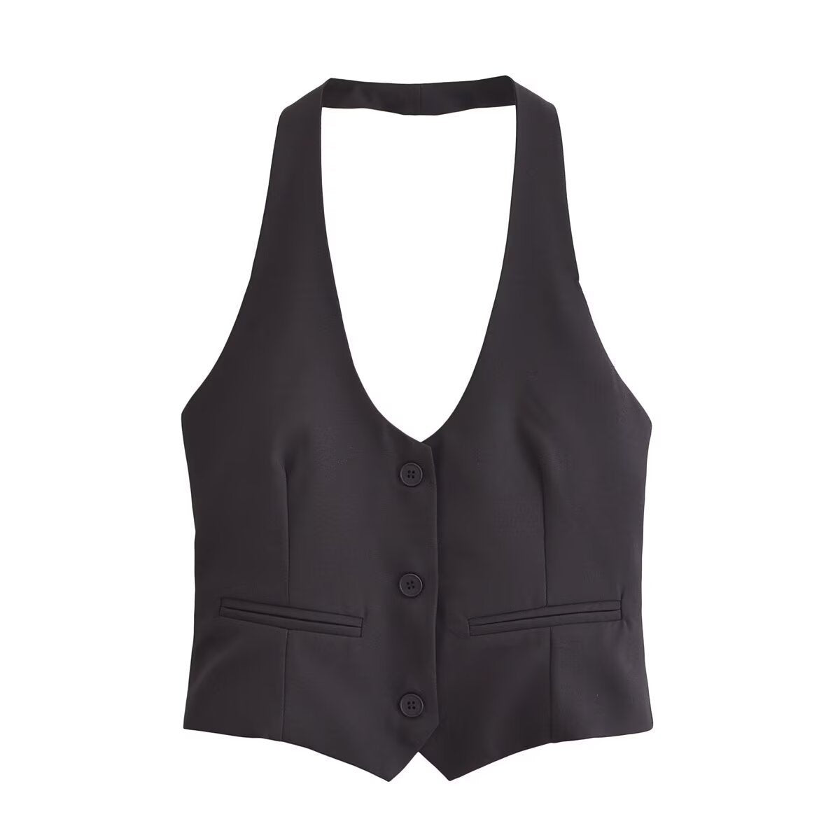 Femme Tailored Halterneck Vest Stilla