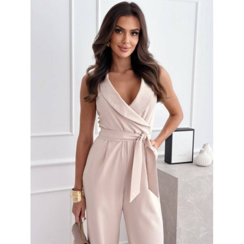 Dame Elegant Ærmeløs Jumpsuit Stilla