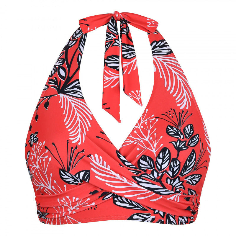 Dame Wickel-Bikini top med halterneck og figursyet design Stilla
