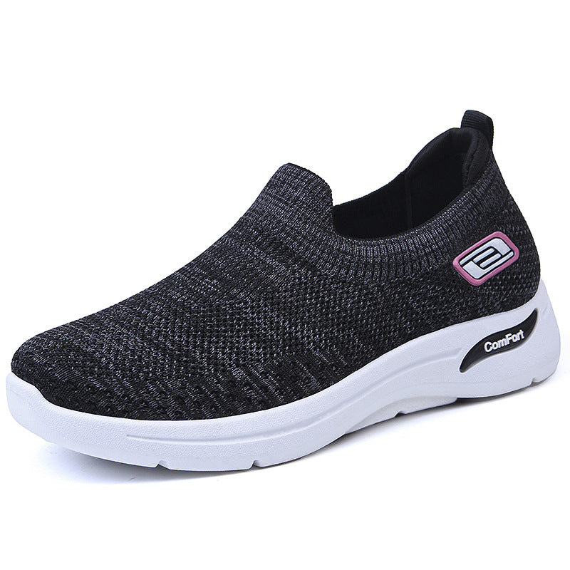 Dame Komfortable Slip-On Sneakers med stødabsorberende sål og elastisk overdel Stilla